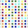 １秒ごとに数多の正方形の色が特定の色に変わる可能性のあるだけのプログラム