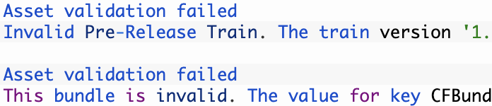 FlutterでAsset validation failed Invalid Pre-Release Train. The train ...