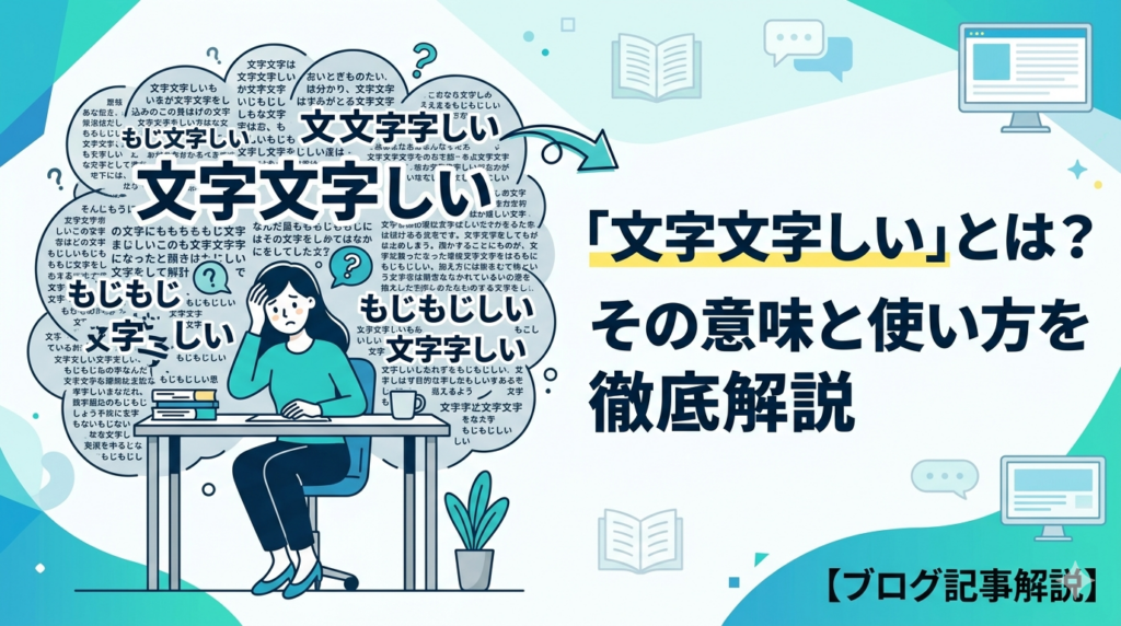 「文字文字しい」とは?その意味と使い方を徹底解説