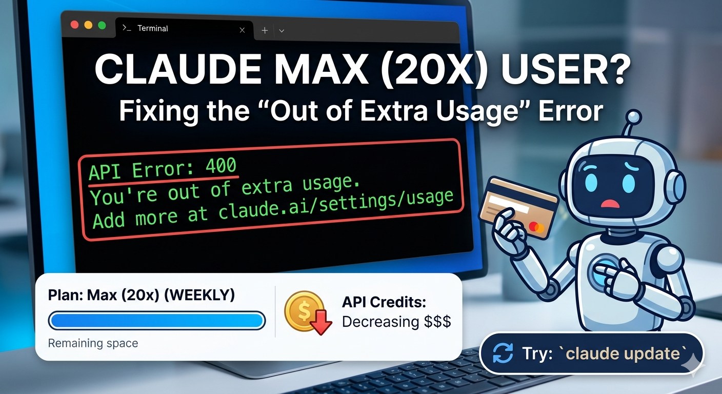 Claude Max (20x)なのにAPI課金される？Claude Codeで「Out of extra usage」が出た時の解決法 ...