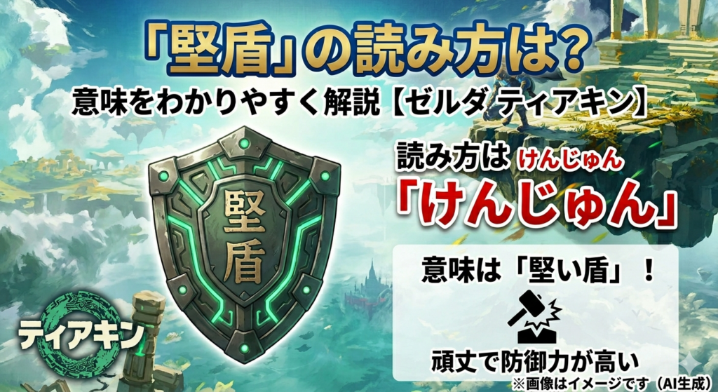 「堅盾」の読み方は？意味をわかりやすく解説【ゼルダ ティアキン】