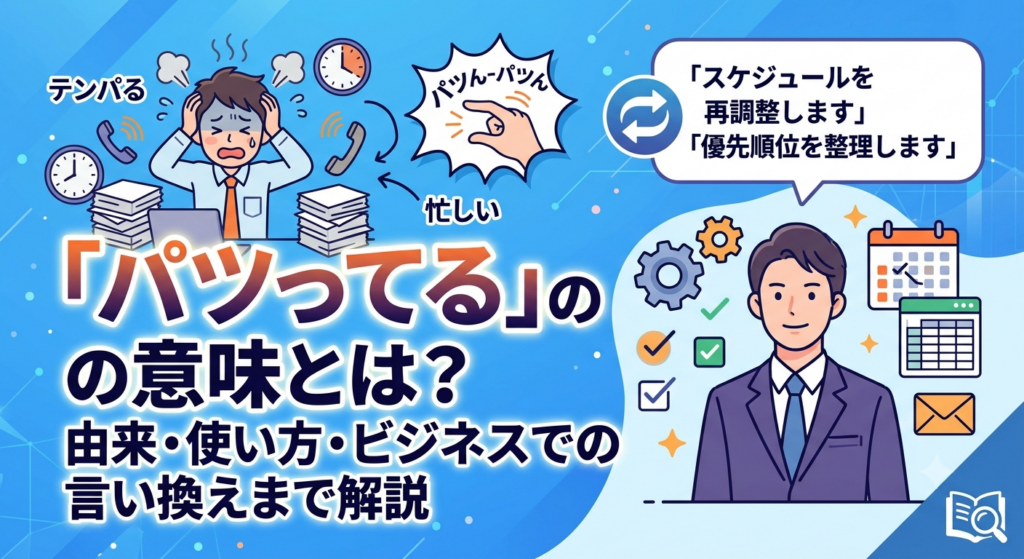 「パツってる」の意味とは?由来・使い方・ビジネスでの言い換えまで解説