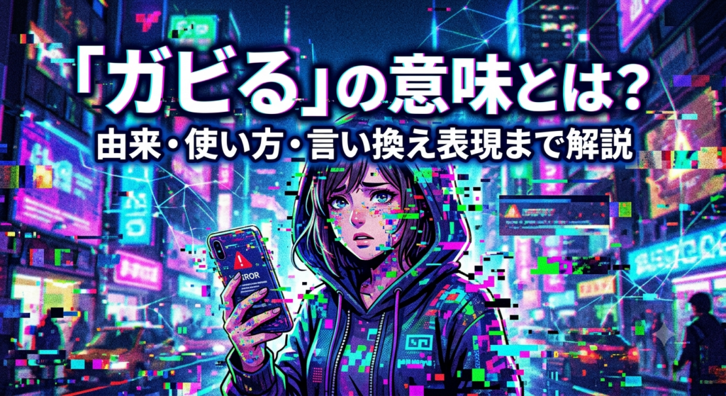 「ガビる」の意味とは?由来・使い方・言い換え表現まで解説