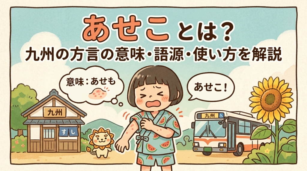 あせことは？九州の方言の意味・語源・使い方をわかりやすく解説