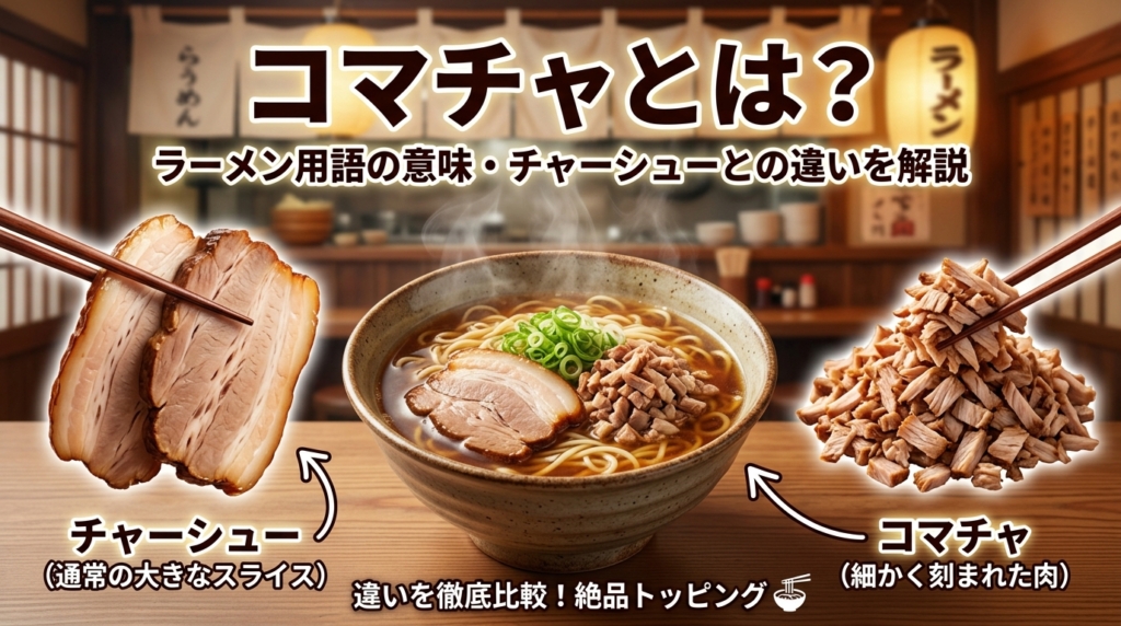 コマチャとは？ラーメン用語の意味・チャーシューとの違いを解説