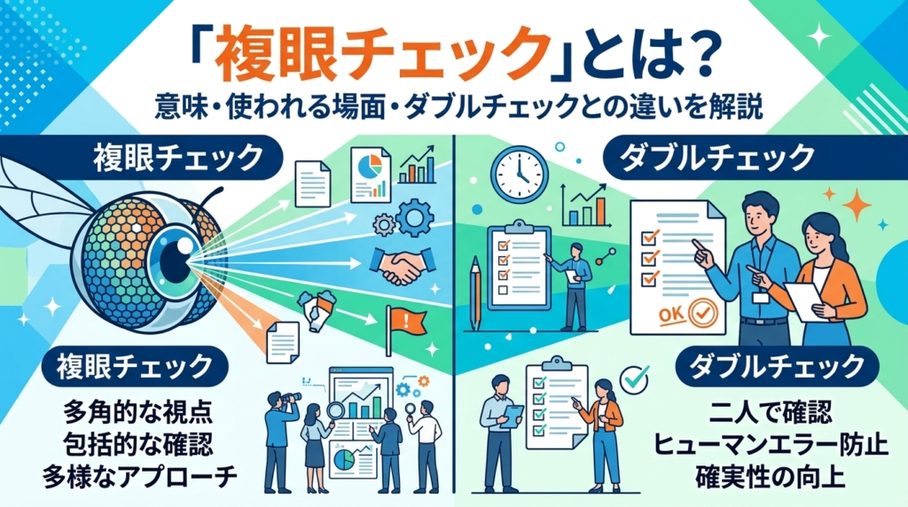 「複眼チェック」とは?意味・使われる場面・ダブルチェックとの違いを解説